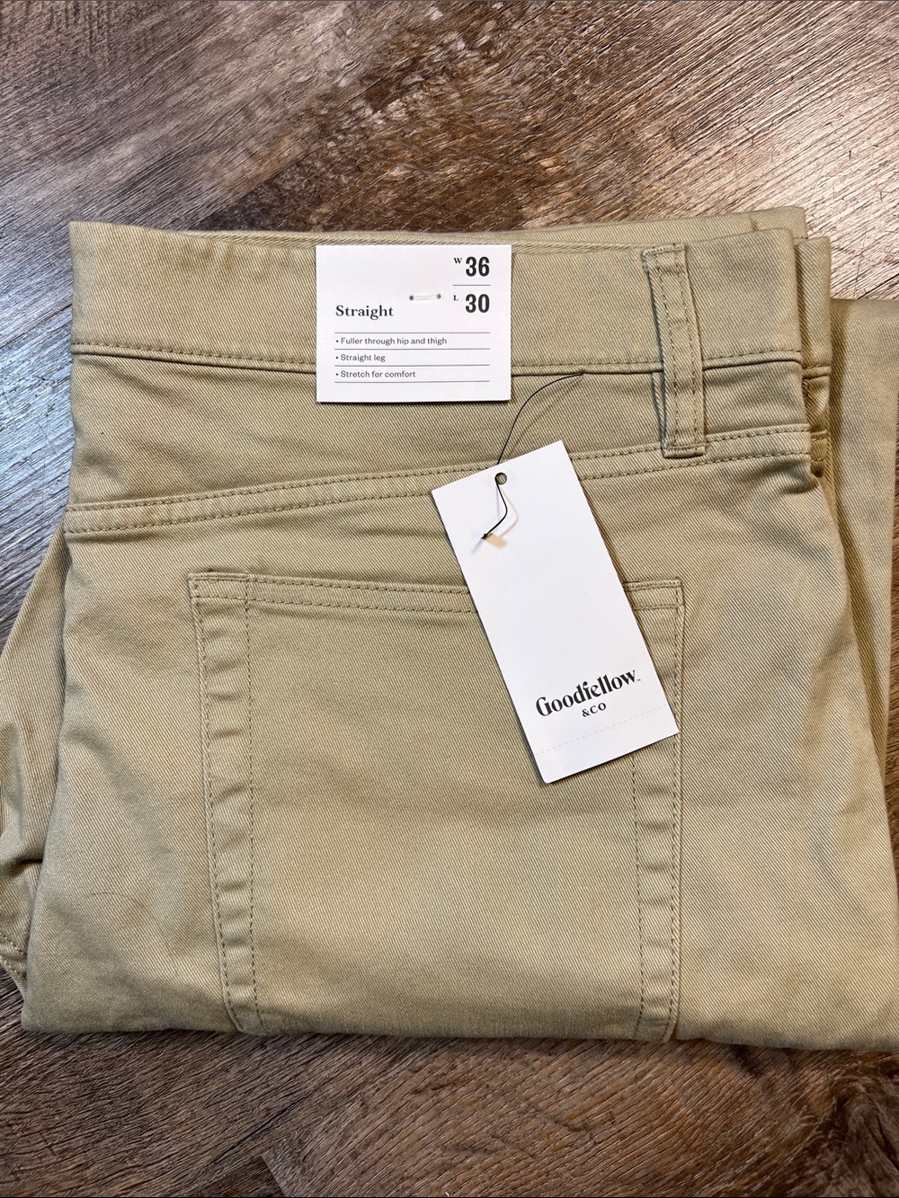 Goodfellow & Co Khaki Straight Leg Pants - Beige/Tan